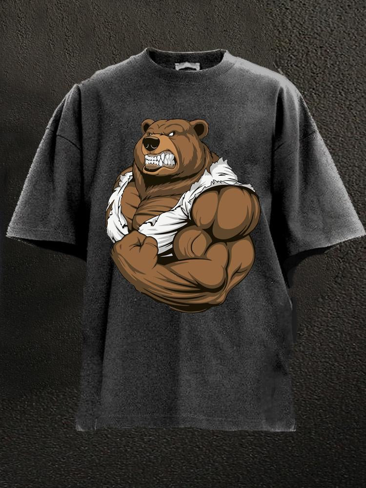 Angry Bear Washed Gym Shirt