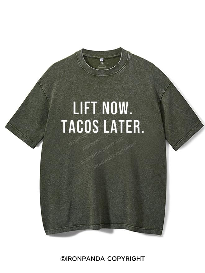 LIFT NOW, TACOS LATER VINTAGE GYM SHIRT