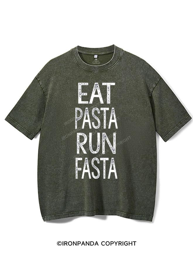 EAT PASTA RUN FASTA VINTAGE GYM SHIRT