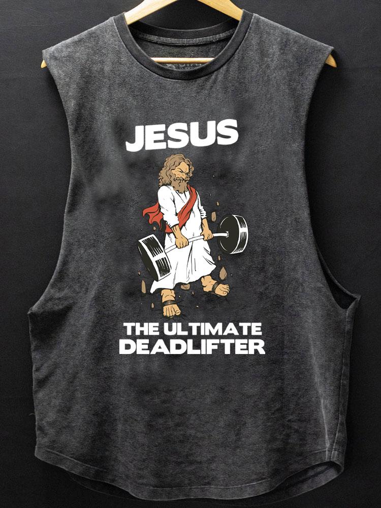 jesus the ultimate deadlifter BOTTOM COTTON TANK