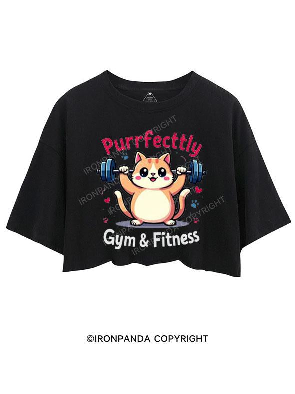 PURRFECTTLY GYM&FITNESS CROP TOPS