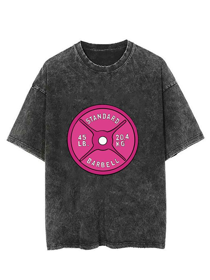 Pink 45 lb plate Vintage Gym Shirt