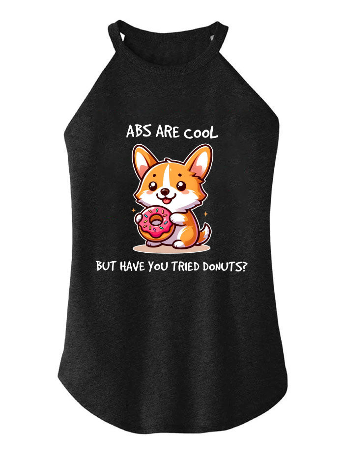 Abs are cool donuts   TRI ROCKER COTTON TANK