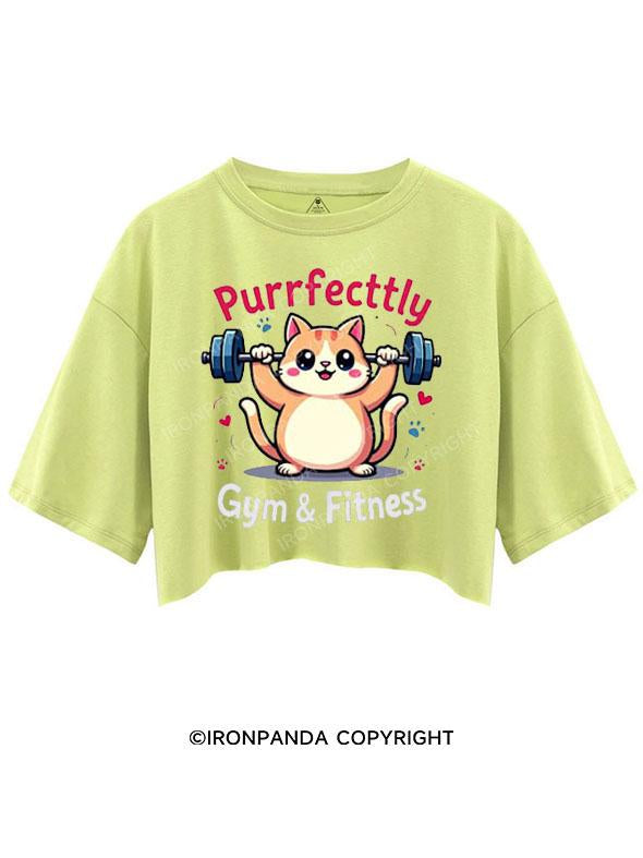 PURRFECTTLY GYM&FITNESS CROP TOPS