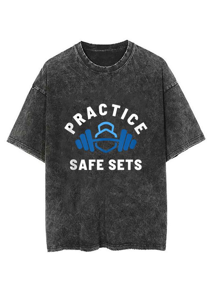 Practice Safe Sets Vintage Gym Shirt
