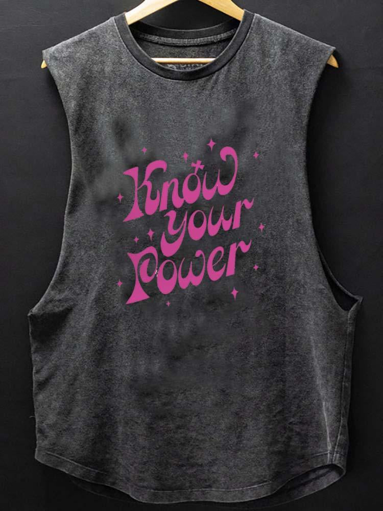 know your power SCOOP BOTTOM COTTON TANK