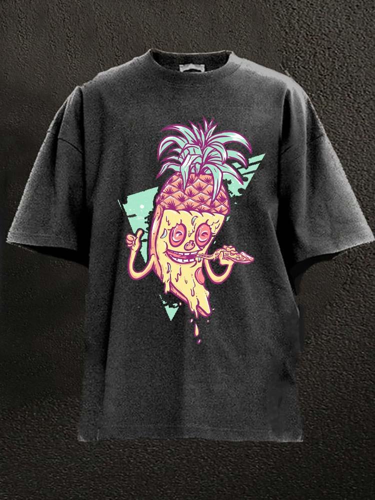 Pizza Pineapple Washed Gym Shirt