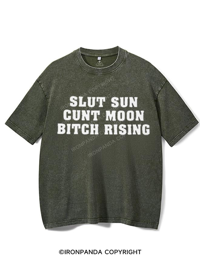 SLUT SUN CUNT MOON BITCH RISING VINTAGE GYM SHIRT