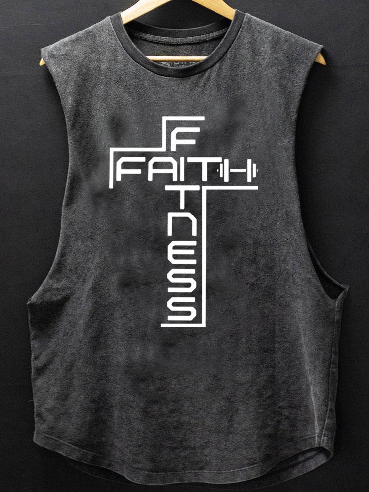 faith and fitness SCOOP BOTTOM COTTON TANK