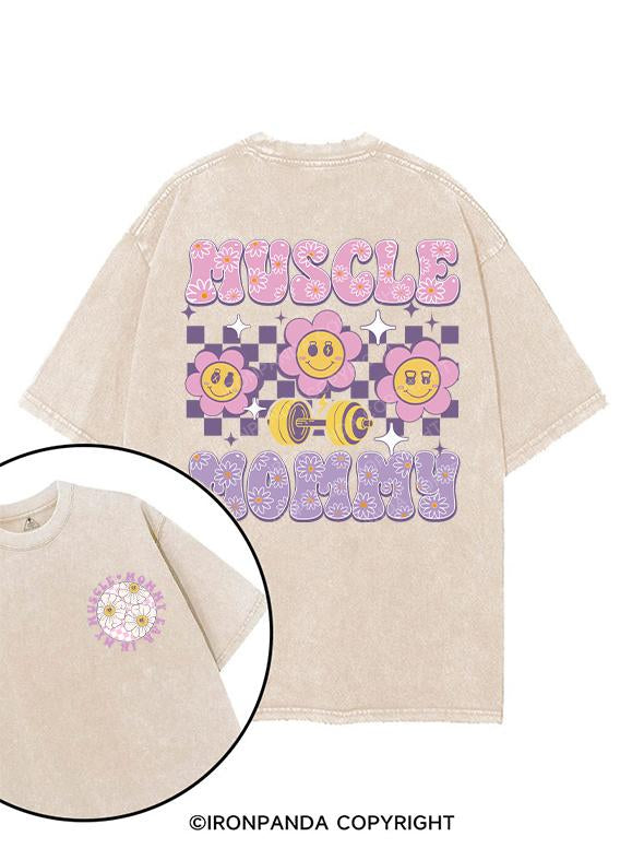 MUSCLE Mom  printed Gym Shirt