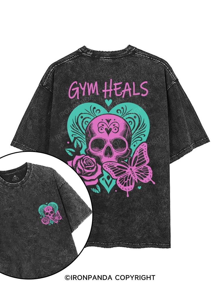 GYM HEALS printed Gym Shirt