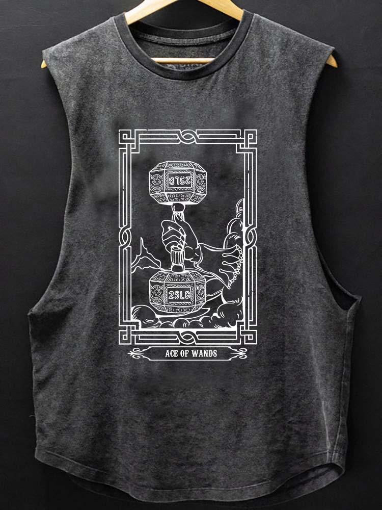 TAROT ACE OF WANDS SCOOP BOTTOM COTTON TANK