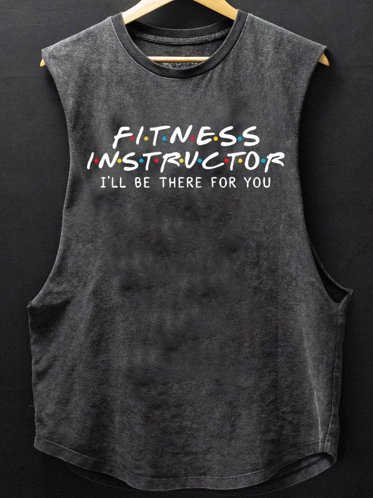 fitness instructor SCOOP BOTTOM COTTON TANK