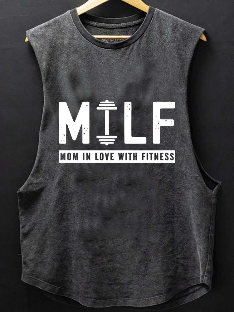 MILF MOM IN LOVE WITH FITNESS SCOOP BOTTOM COTTON TANK