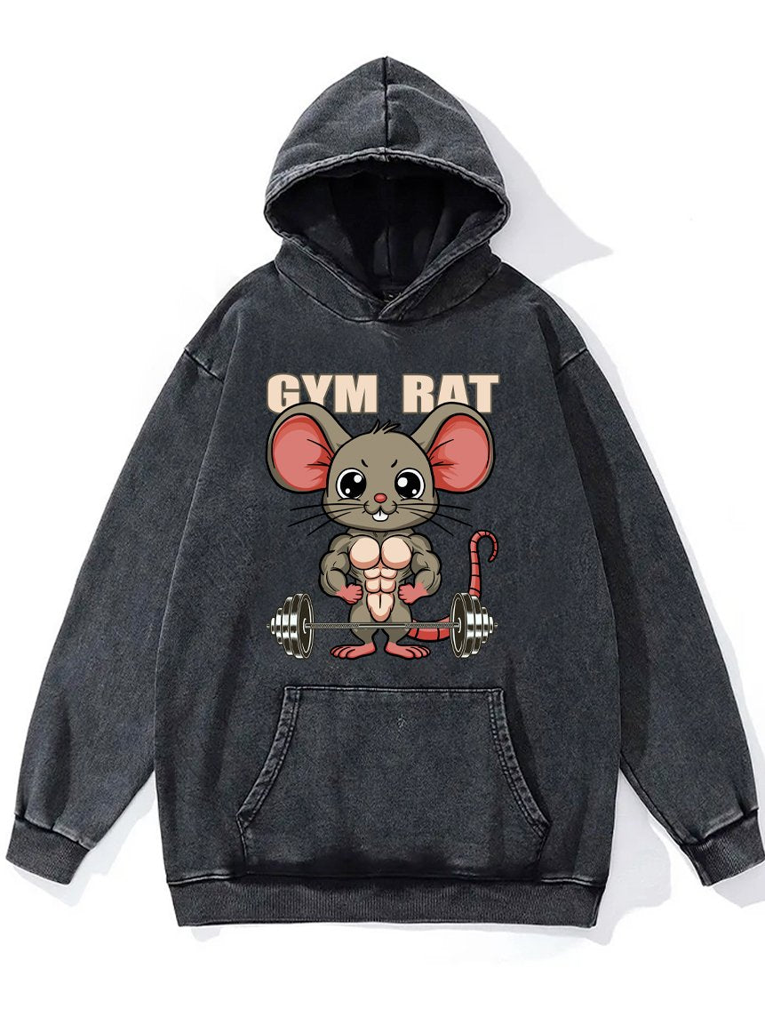GYM RAT Washed Gym Hoodie