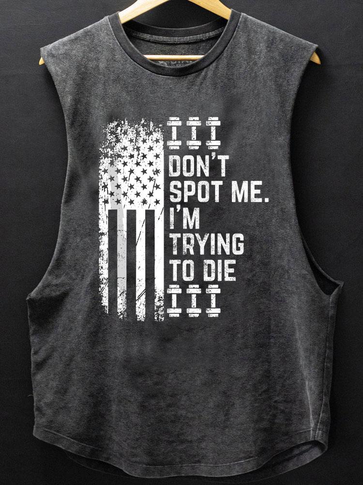 don't spot me flag SCOOP BOTTOM COTTON TANK