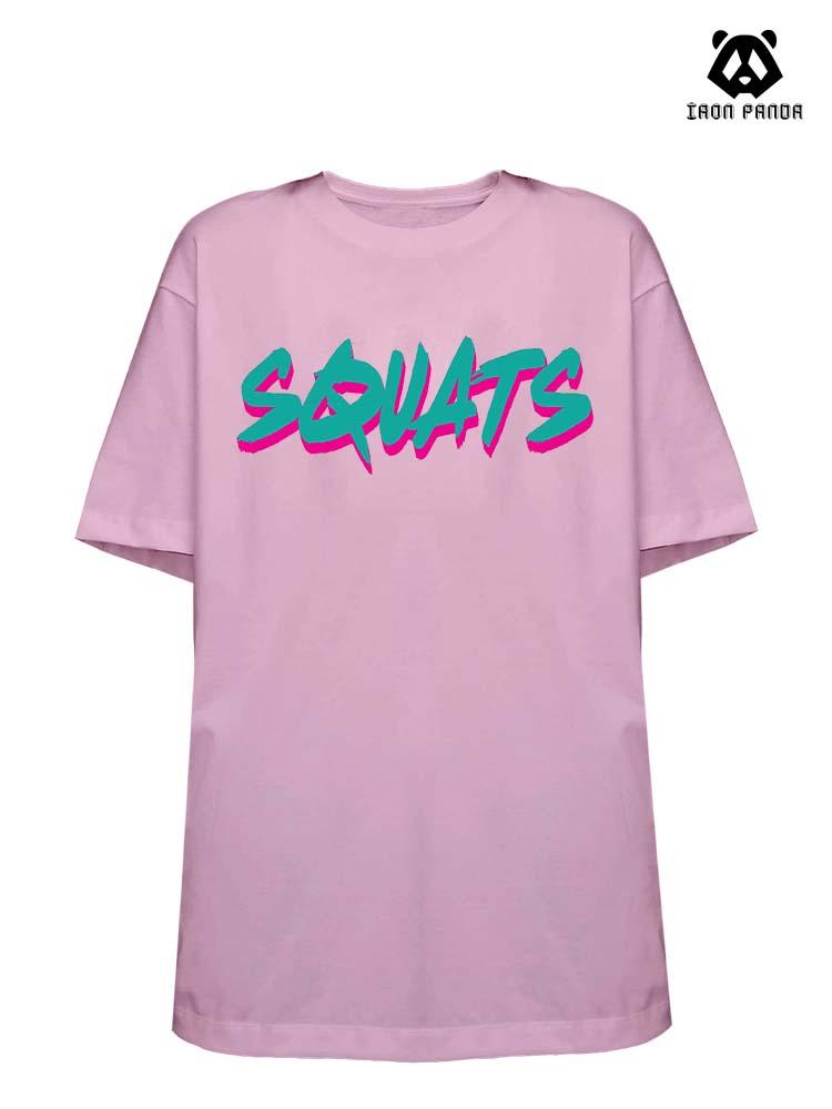 Squats Loose fit cotton  Gym T-shirt