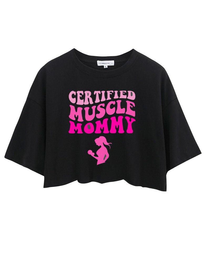 CERTIFIED MUSCLE Mom  CROP TOPS