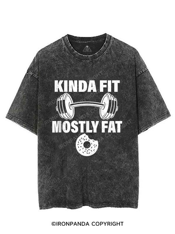 KINDA FIT MOSTLY FAT VINTAGE GYM SHIRT
