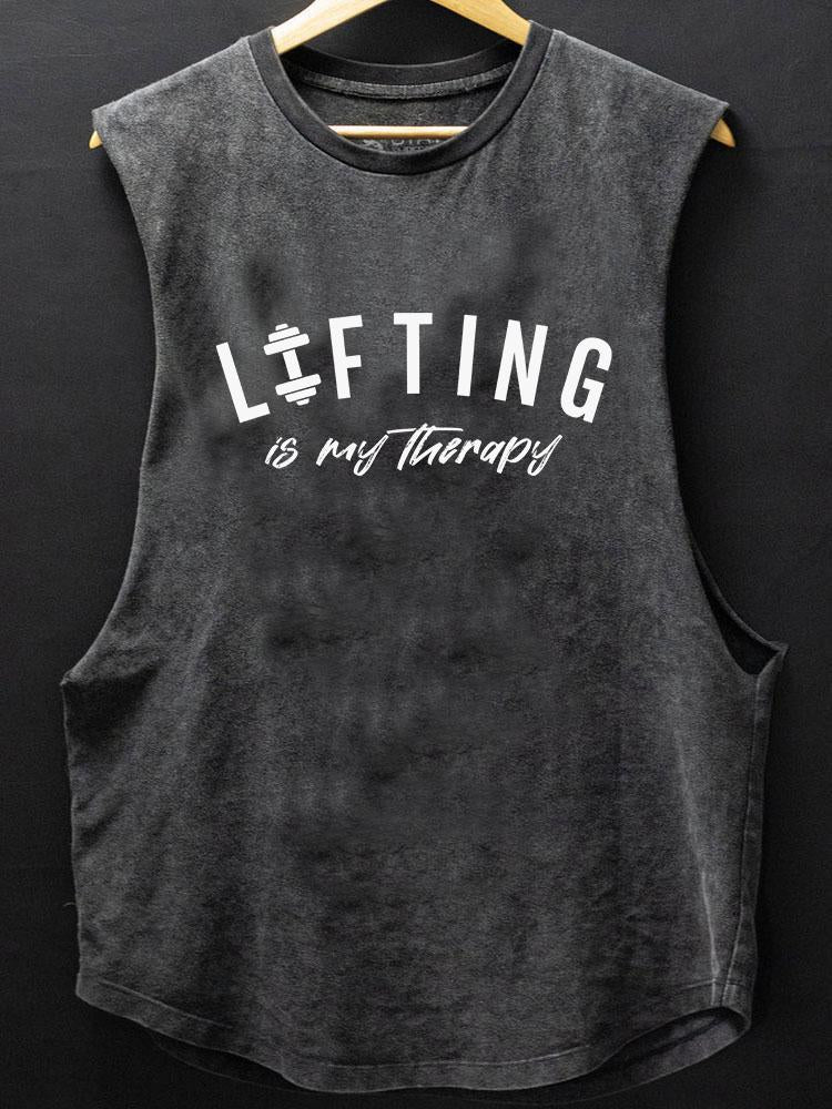 LIFTING IS MY THERAPY BOTTOM COTTON TANK