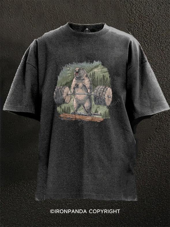 Deadlifting Marmot Washed Gym Shirt