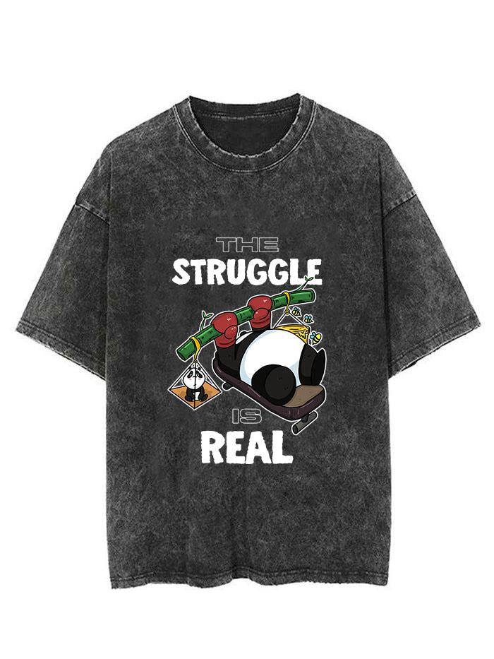 the struggle is real panda Vintage Gym Shirt