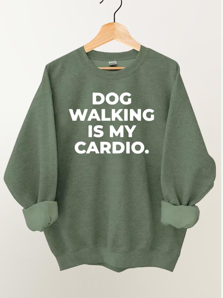 Dog Walking is My Cardio Vintage Gym Sweatshirt