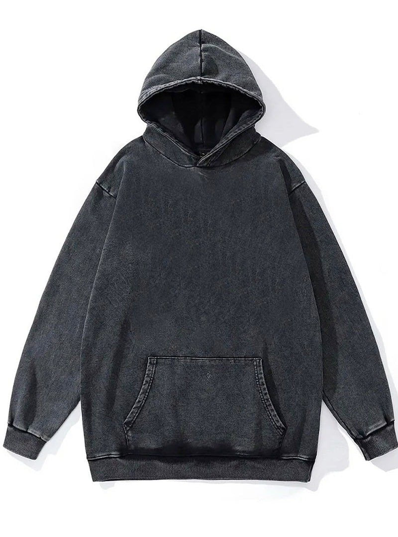 Muscle Mom Back Printed  Washed Gym Hoodie