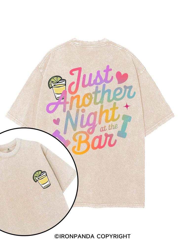 just Another Night At The Bar printed Gym Shirt
