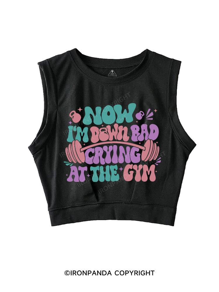 NOW I'M DOWN BAD CRYING AT THE GYM SLEEVELESS CROP TOPS
