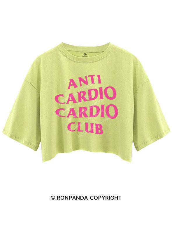 ANTI CARDIO CARDIO CLUB PINK CROP TOPS