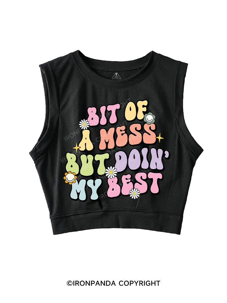 BIT OF A MESS BUT DOIN' MY BEST SLEEVELESS CROP TOPS