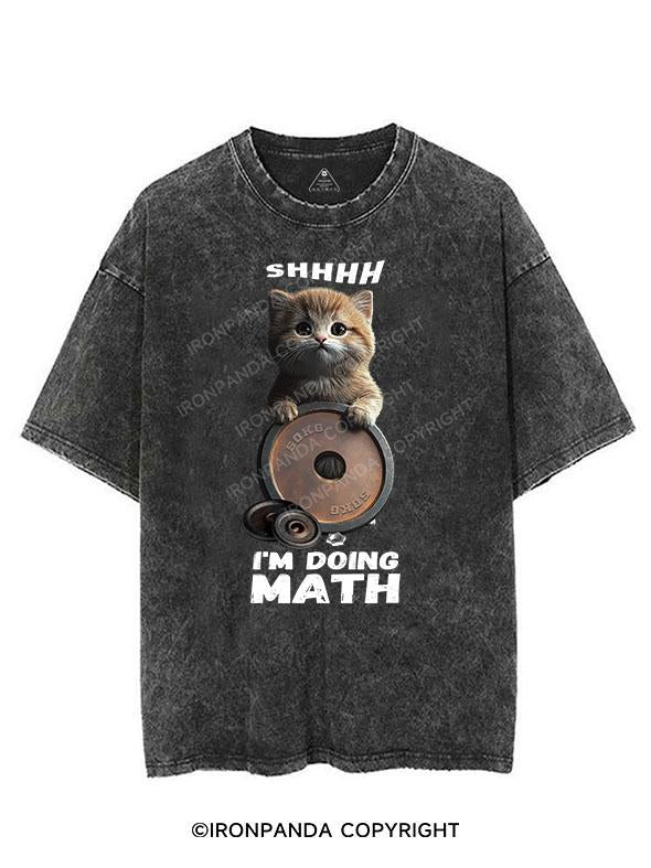 SHHHH I'M DOING MATH VINTAGE GYM SHIRT