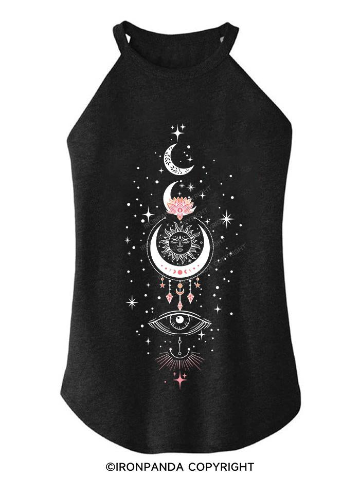 SUN MOON ROTATION TRI ROCKER COTTON TANK