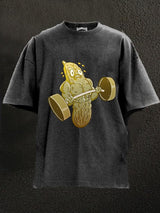 weightlifting pickle Washed Gym Shirt