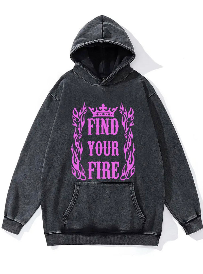 Find Your Fire Washed Gym Hoodie