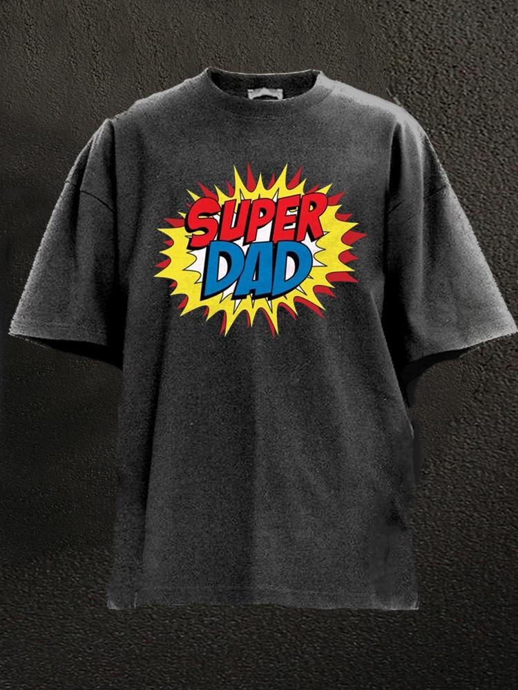 super dad Washed Gym Shirt
