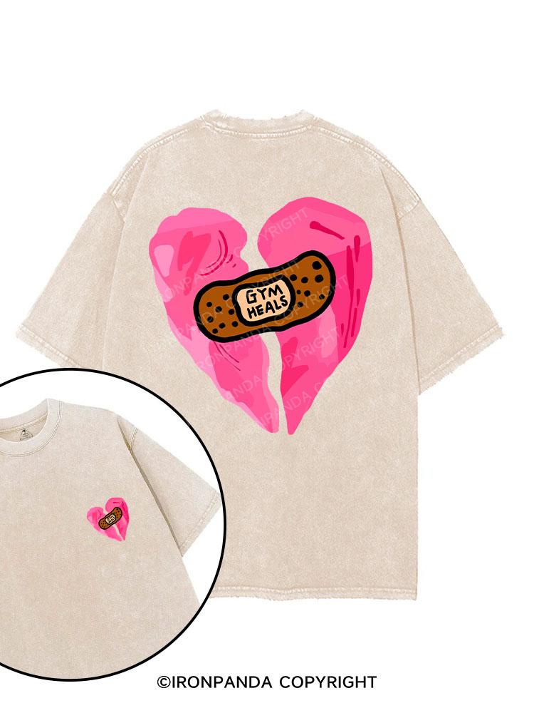 GYM HEALS printed Gym Shirt