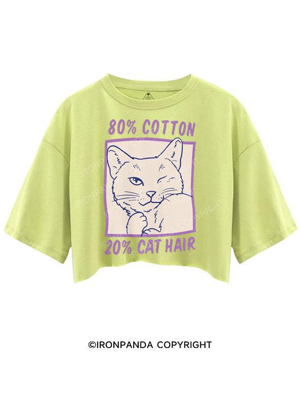 80% COTTON 20% CAT HAIR CROP TOPS