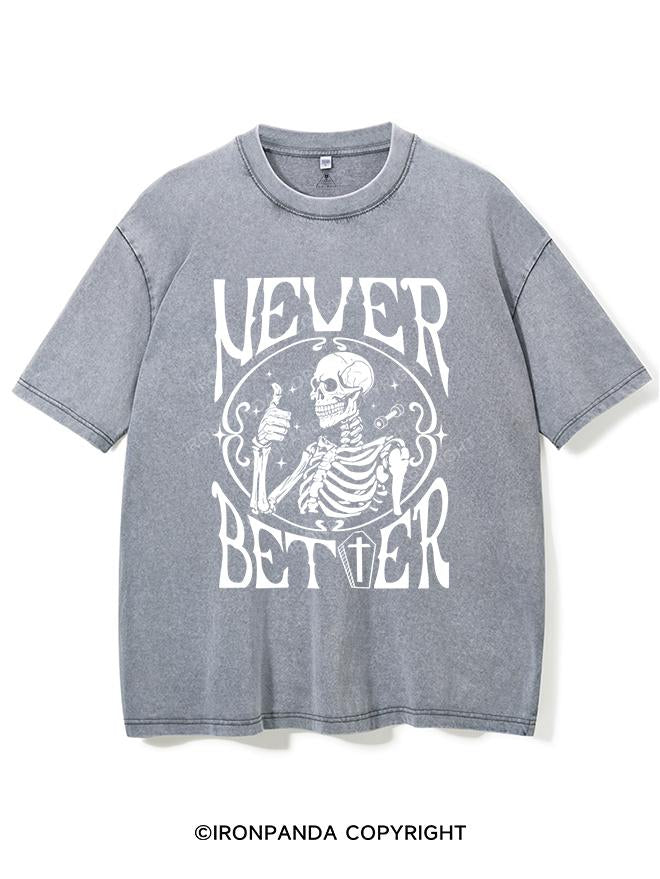 NEVER BETTER VINTAGE GYM SHIRT