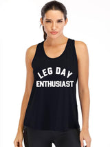 Leg Day Enthusiast Cotton Gym Tank