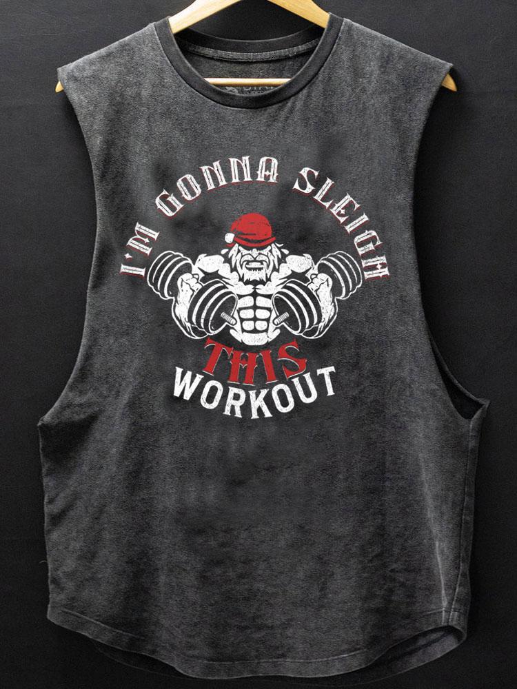 I'm gonna sleigh this workout SCOOP BOTTOM COTTON TANK