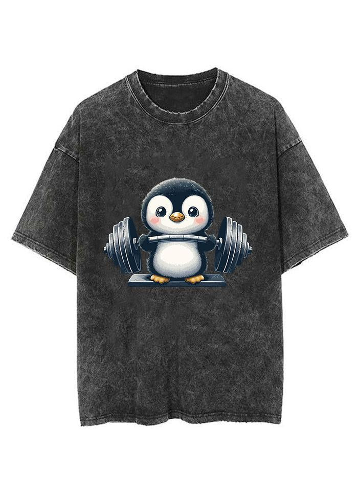penguin weightlifting Vintage Gym Shirt