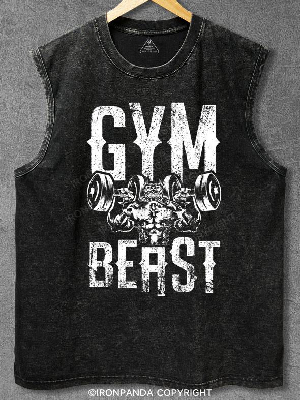 gym beast Washed Gym Tank