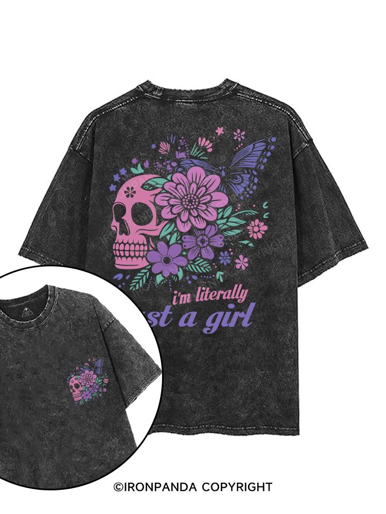 i'm literally just a girl printed Gym Shirt