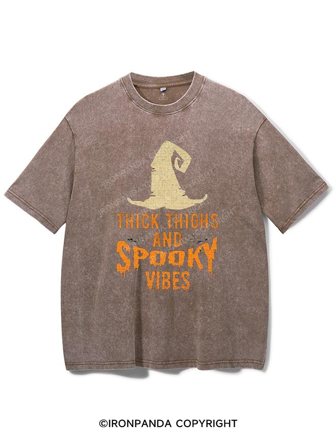 THICK THIGHS AND SPOOKY VIBES VINTAGE GYM SHIRT