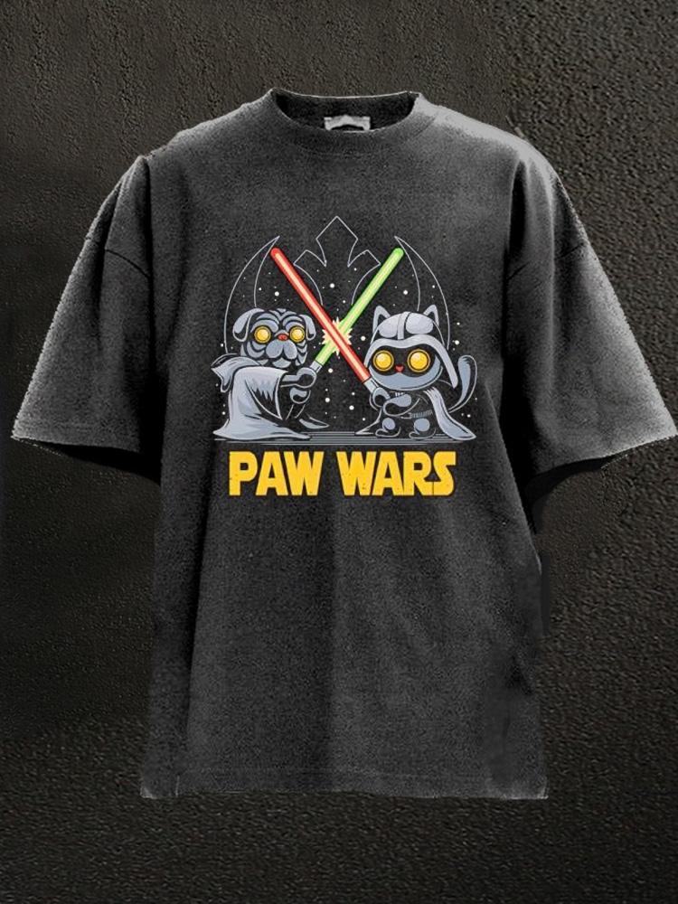 Paw Wars Washed Gym Shirt