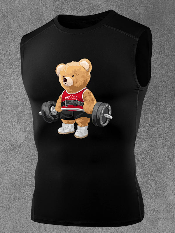 exercise bear compression gym tank