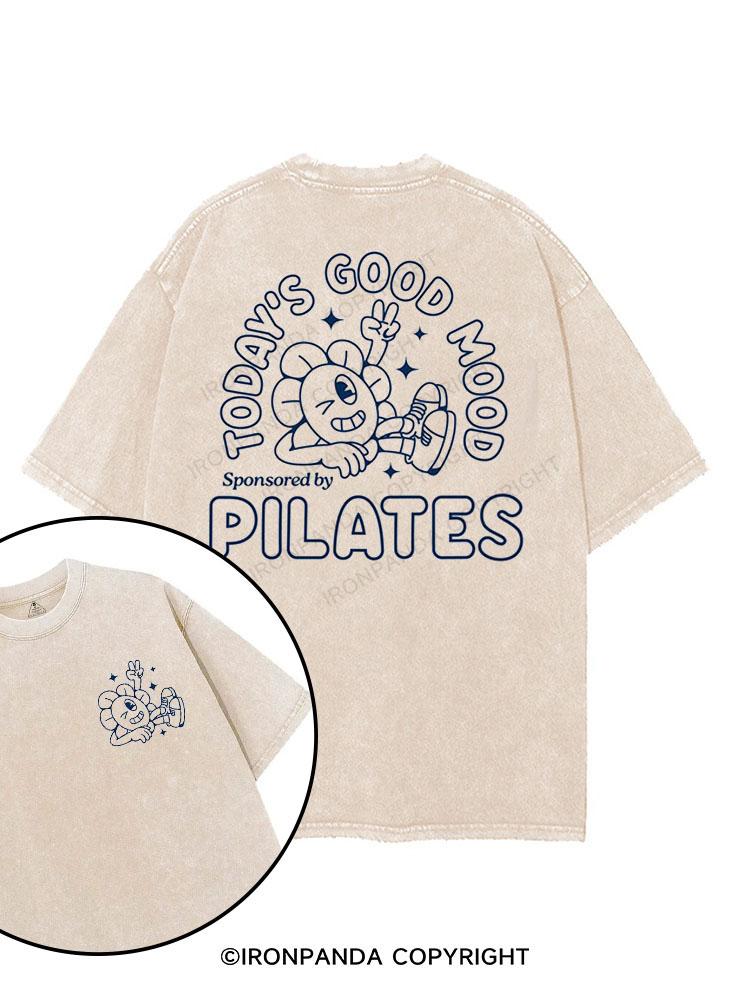 today's good mood sponsored by pilates printed Gym Shirt