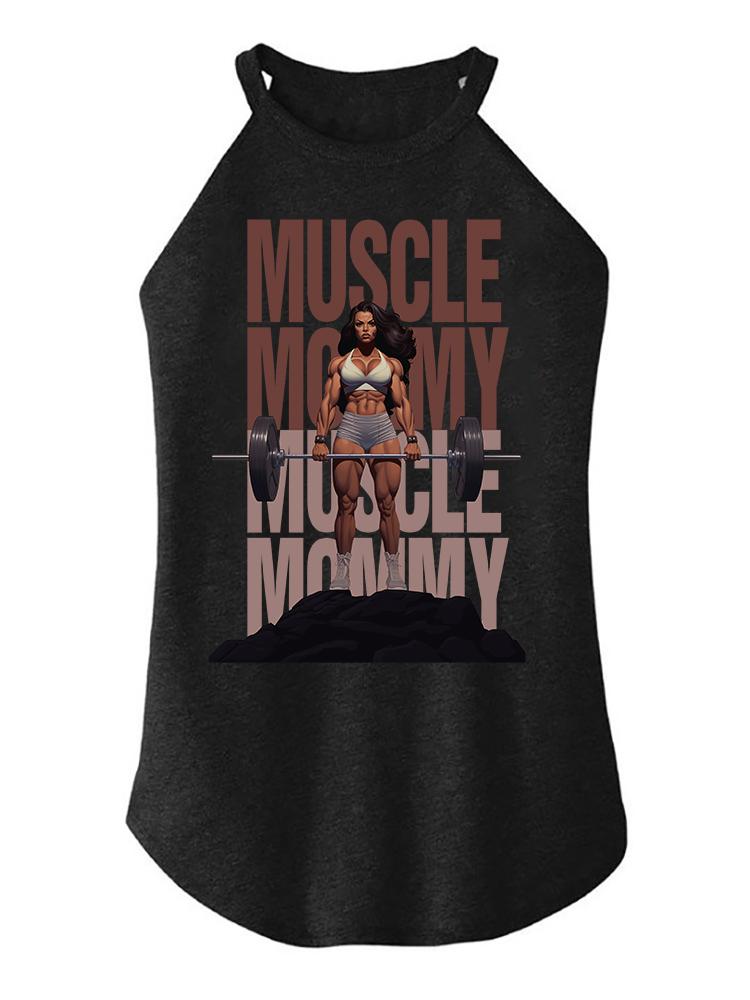 muscle Mom  TRI ROCKER COTTON TANK